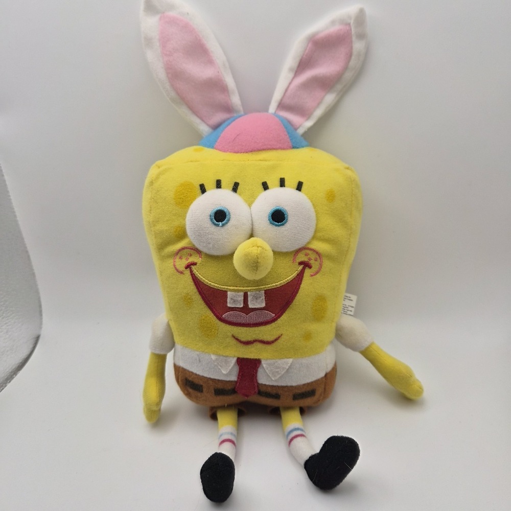 2004 SpongeBob SquarePants Easter Bunny Plush Frankford Candy Nickelodeon 13"